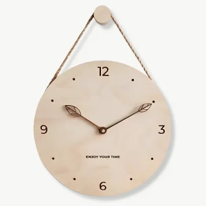 Horloge Murale en Bois de Bouleau